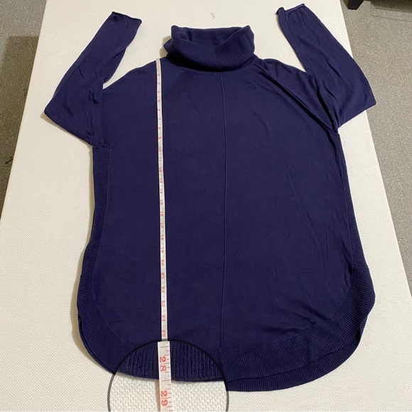 Caslon Turtle Tunic Sweater Navy Peacoat Color Size S - Picture 9 of 12